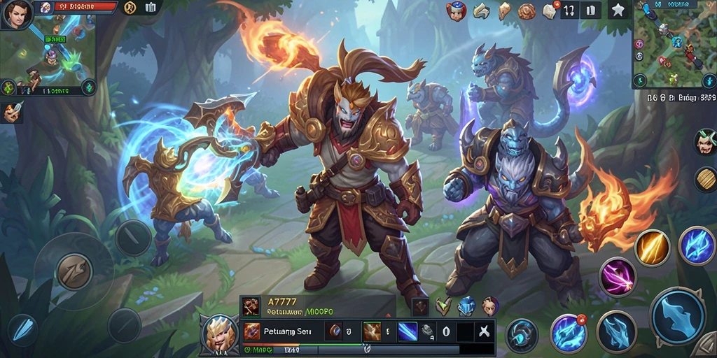 Tampilan gameplay yang epik dalam dunia MMORPG A7777.