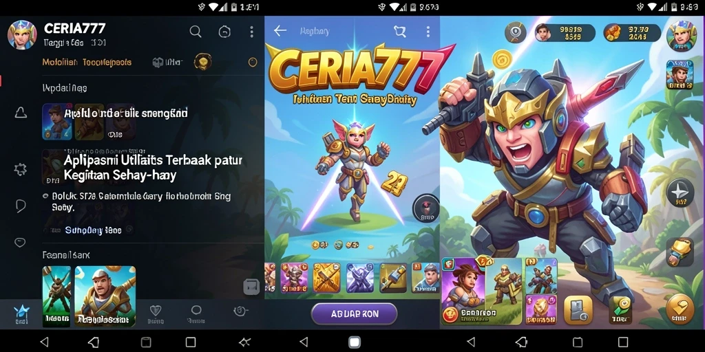 Tampilan antarmuka utama CERIA777 yang memudahkan navigasi.