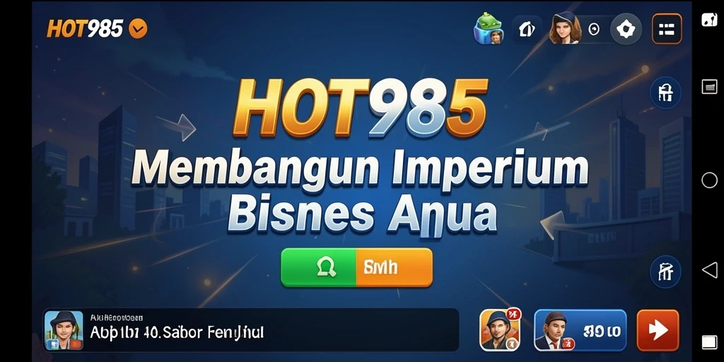 Screenshot gameplay menunjukkan aktivitas mengelola bisnis di HOT985.