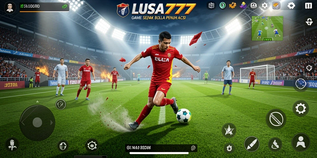 Tampilan gameplay sepak bola yang mendebarkan di LUSA777.