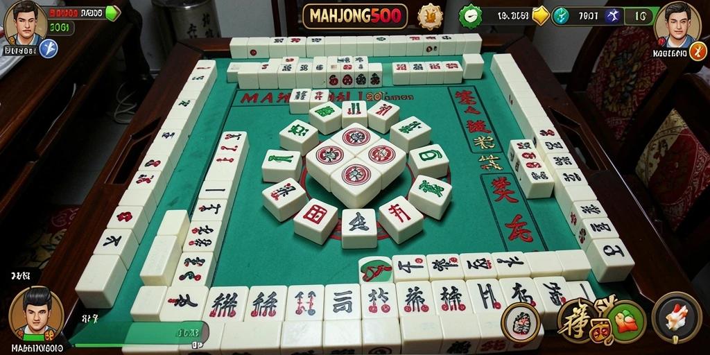 Tampilan menarik dari gameplay Mahjong di MAHJONG500.