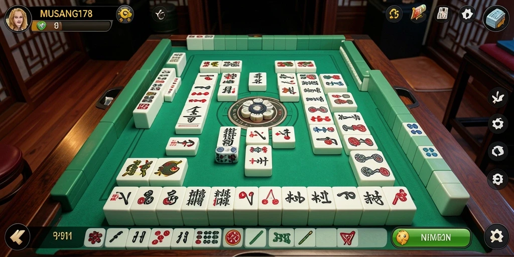 Tampilan gameplay Mahjong yang menarik di MUSANG178.