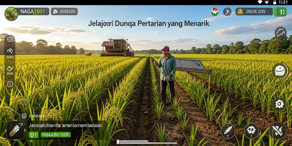 Tangkapan layar NAGA1001 menampilkan petani yang sedang merawat ladang.