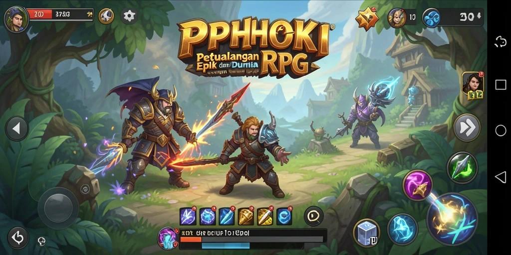 Tampilan gameplay PPHOKI yang memukau dalam dunia RPG.
