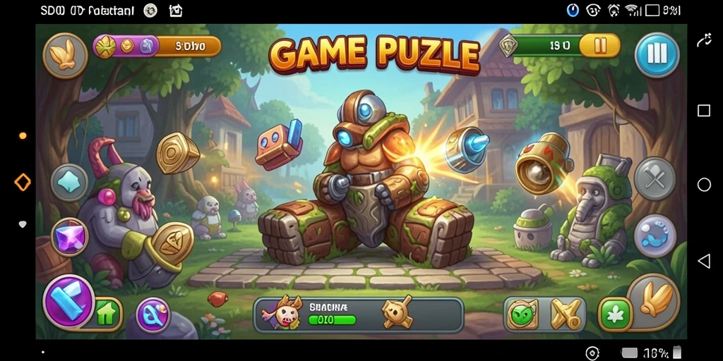 Tampilan gameplay SD107 dengan berbagai teka-teki yang menarik.