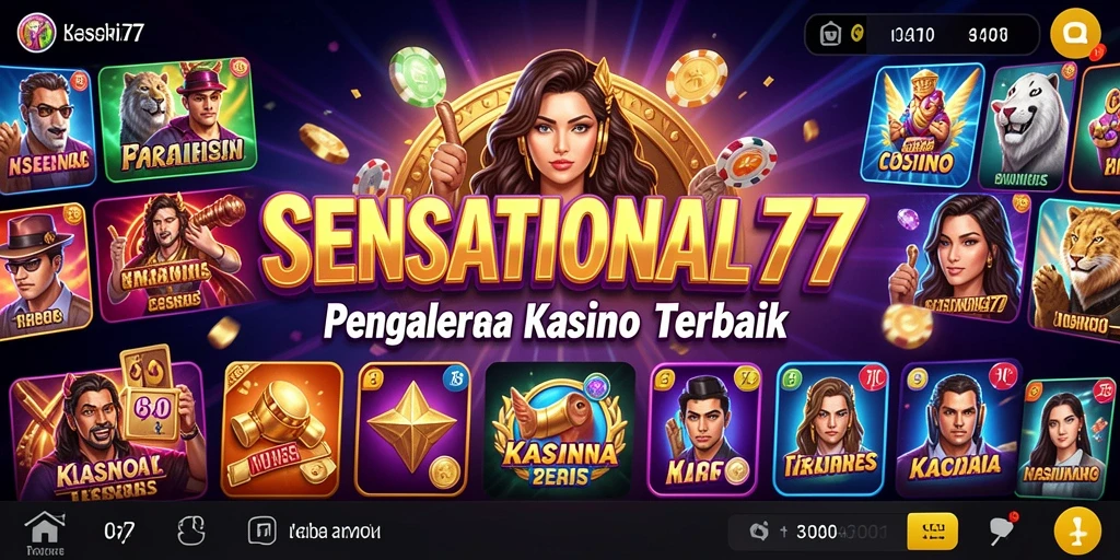 Tampilan menarik dari SENSATIONAL77 menunjukkan gameplay kasino yang menegangkan.