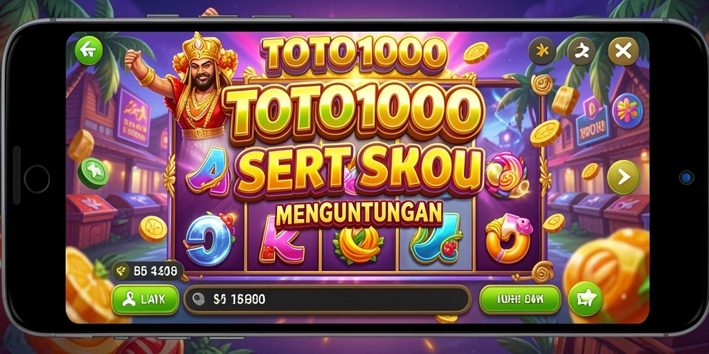 Tampilan menarik dan gameplay seru TOTO1000 di layar.