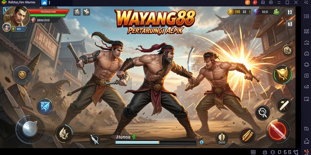 Tampilan seru dari aksi pertarungan di WAYANG88.